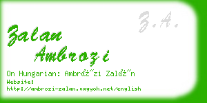 zalan ambrozi business card